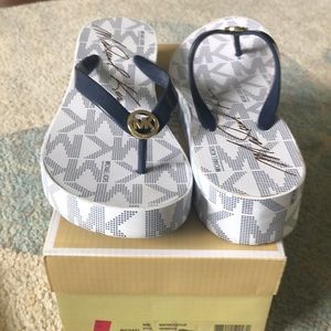 Navy Blue Michael Michael Kors flip flops